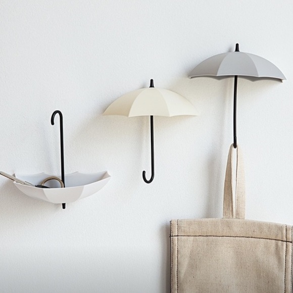 6 Adhesive Umbrella Organization Wall Hooks - Picture 2 of 7